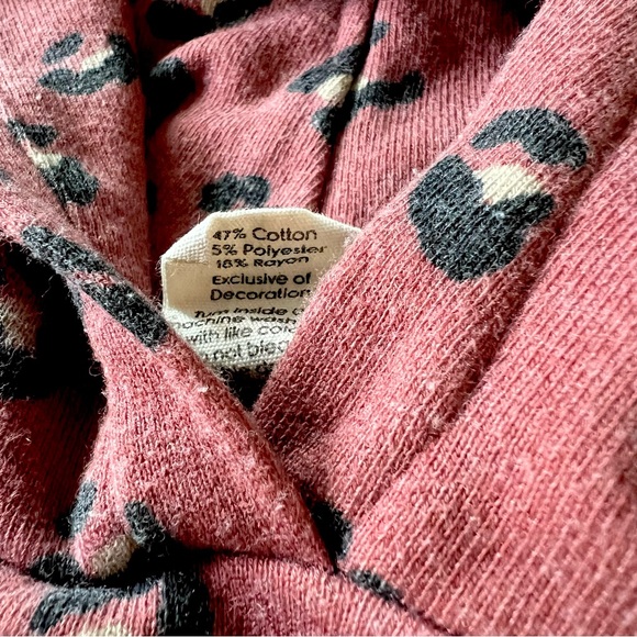 Lulu + Roo Apple Cider Cheetah Hooded Sweater with Ears Size 6-12 Months - Picture 5 of 7